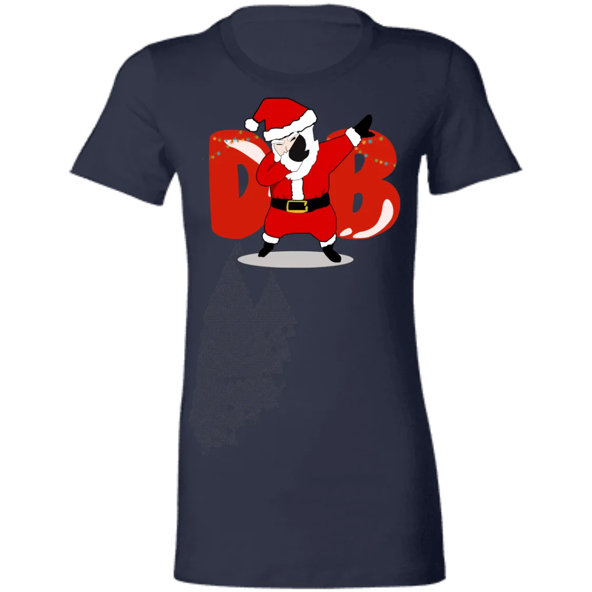 Amusing Dabbing Santa Ladies' SlimFit T-Shirt