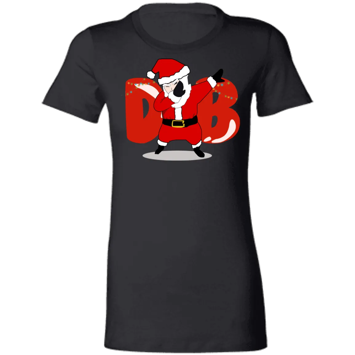Amusing Dabbing Santa Ladies' SlimFit T-Shirt