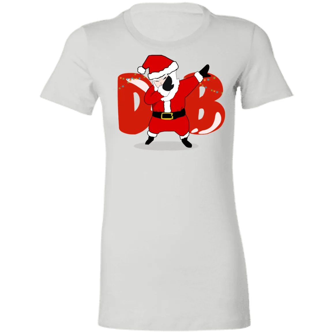 Amusing Dabbing Santa Ladies' SlimFit T-Shirt