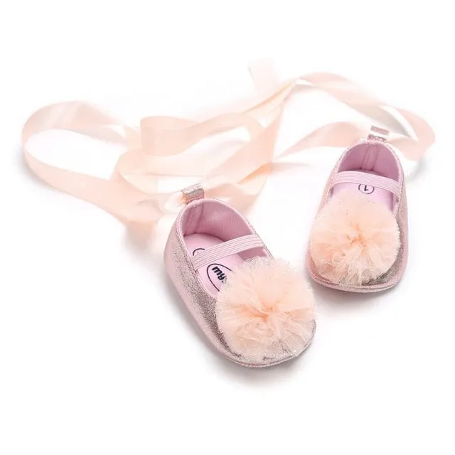Bow Knot Pompom Shoes