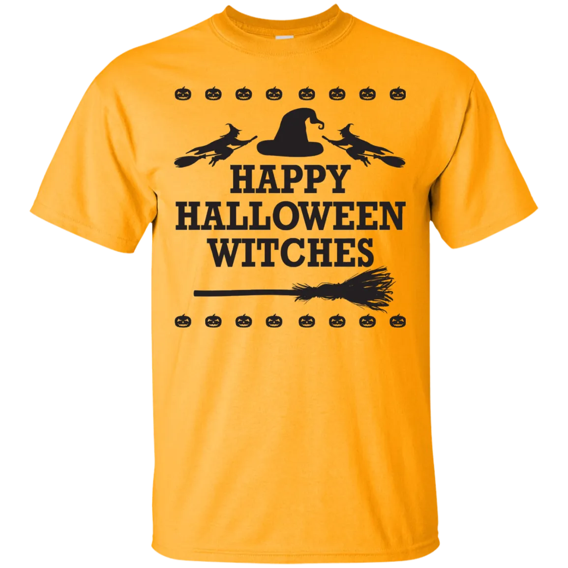 Happy Halloween Witches T-Shirt Halloween Cool Tees (Boys)