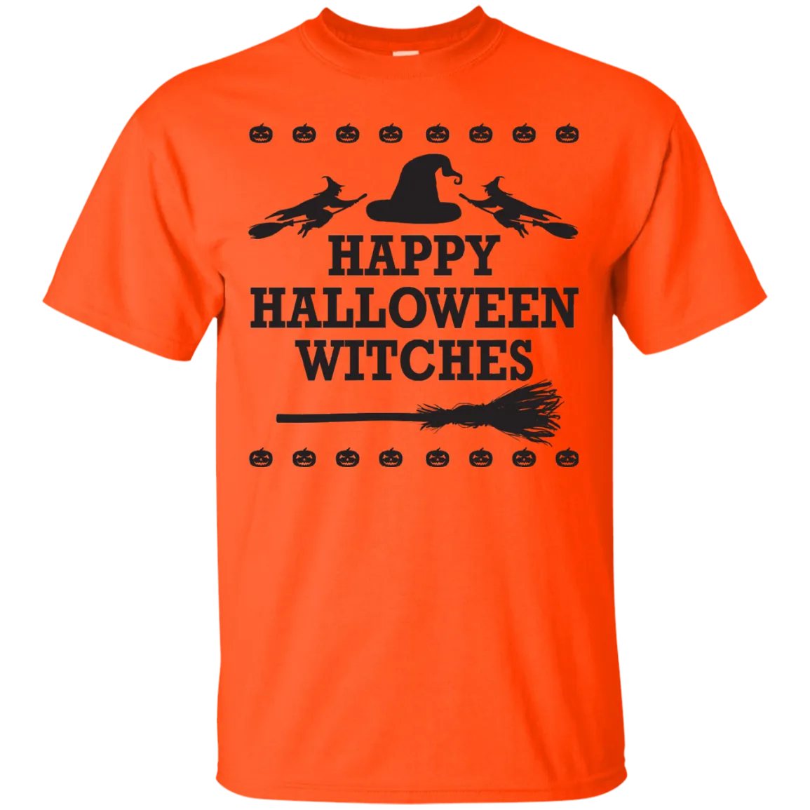Happy Halloween Witches T-Shirt Halloween Cool Tees (Boys)