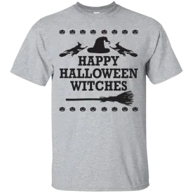 Happy Halloween Witches T-Shirt Halloween Cool Tees (Boys)