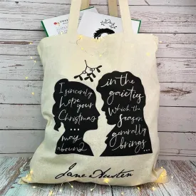 Jane Austen Christmas Tote Bag | Exclusive Collection