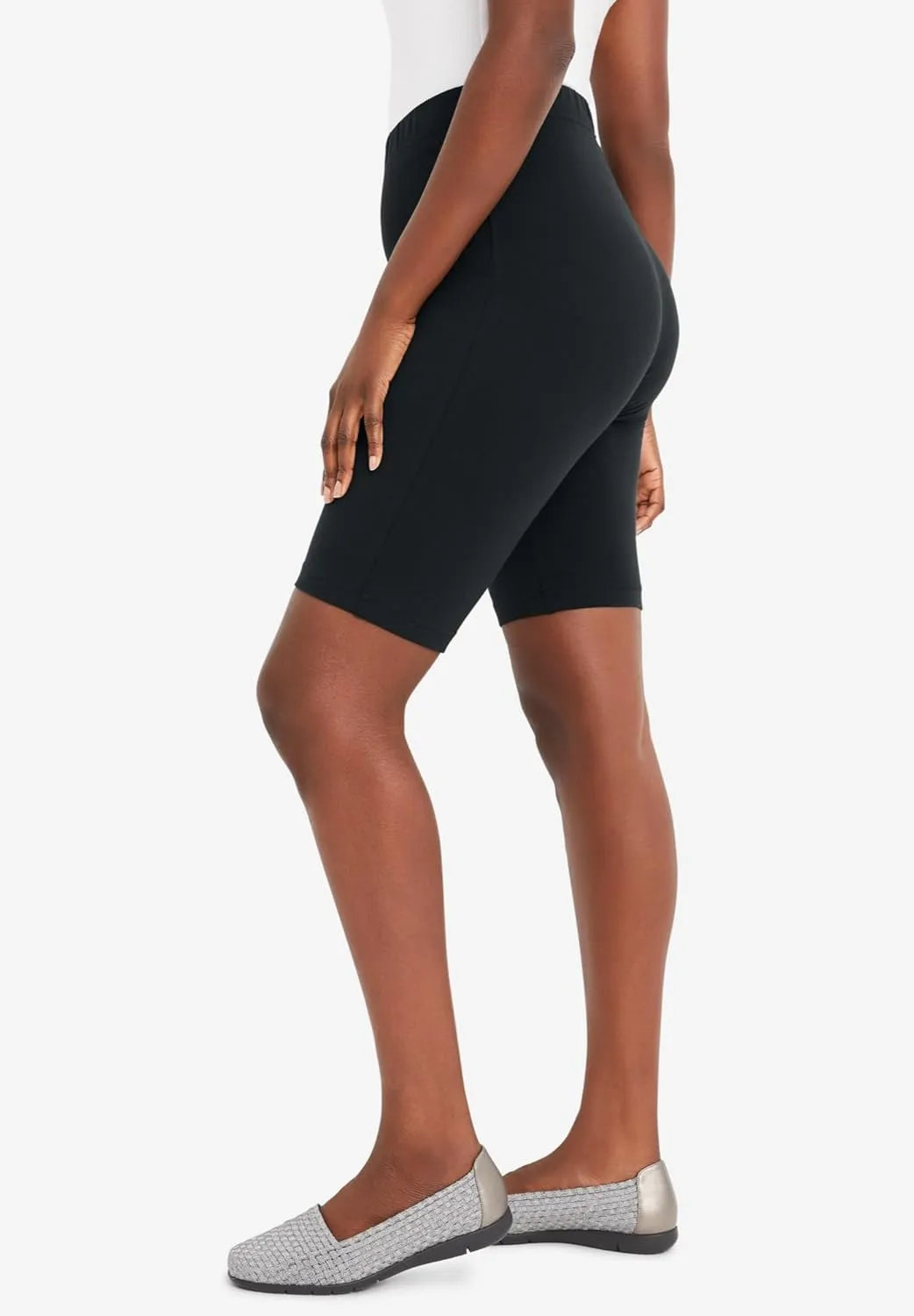 Jessica London Women's Plus Size Everyday Stretch Cotton Bike Short