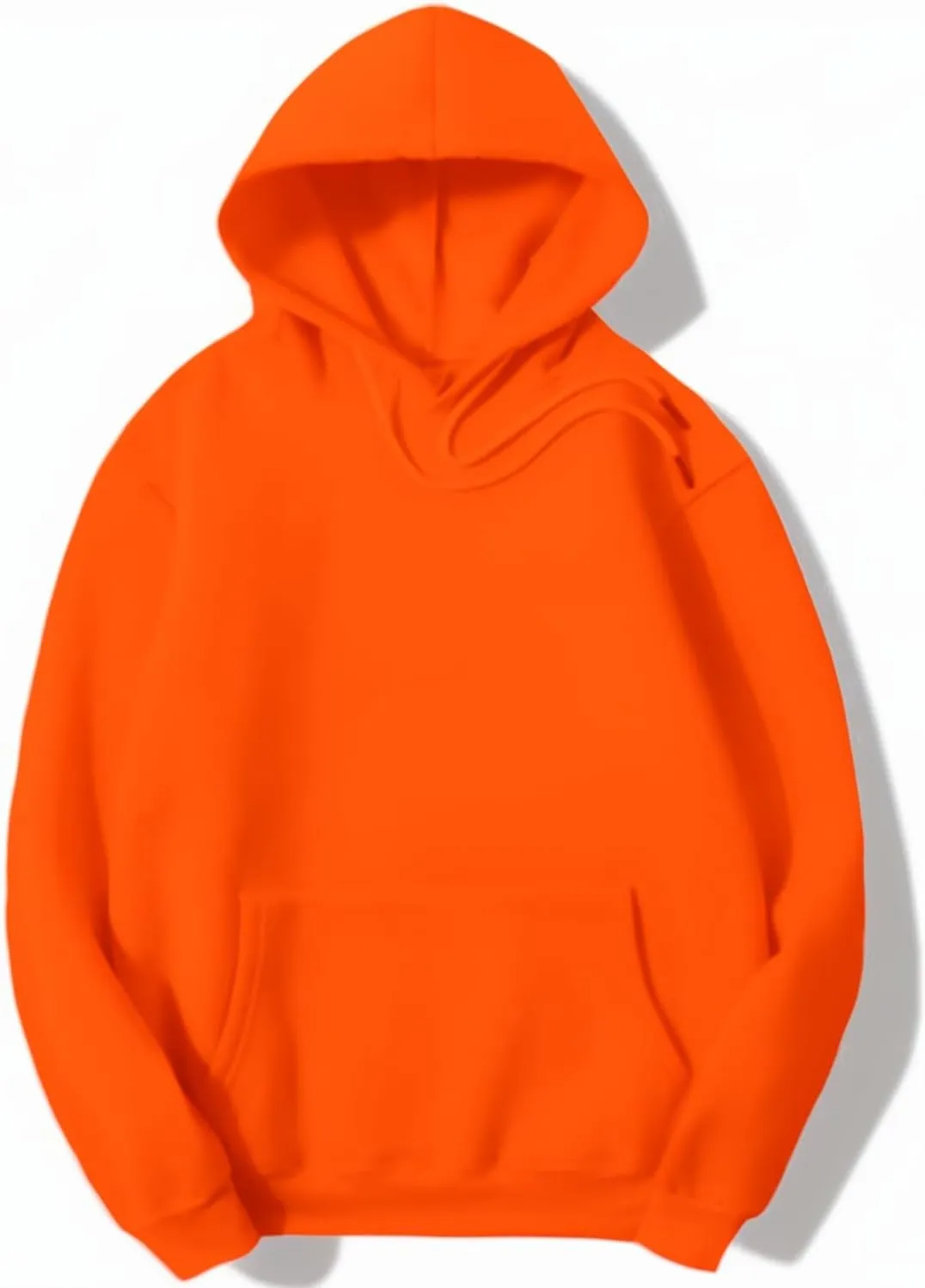 JIHUILAI Mens hoodie Fleece Hoodie Men Cotton-Blend Hooded Sweatshirt Solid Color Drawstring Hooded (S-3XL)