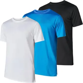 Mens Workout Short Sleeve Athletic Gym T-Shirts 3 Pack Mens Dry Fit Running Shirt Moisture Wicking Active Crew Tees for Men