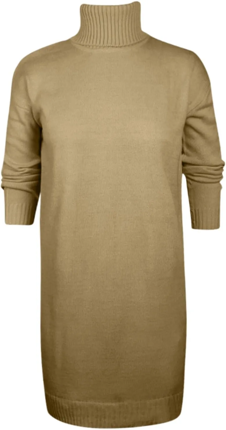 Women Sweater Short Dress Long Sleeve Turtleneck Oversized Fall Winter Dress Soft Chunky Knit Pullover Sweaters